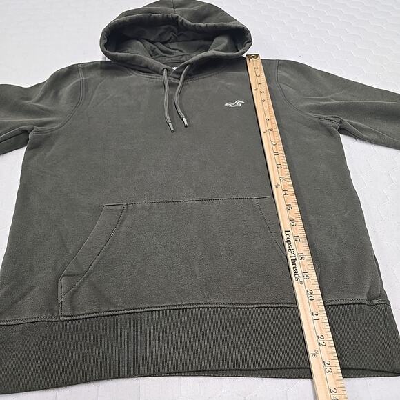 Hollister California Mens Icon Hoodie Sweatshirt Sz Small Military Green Logo - Picture 5 of 7